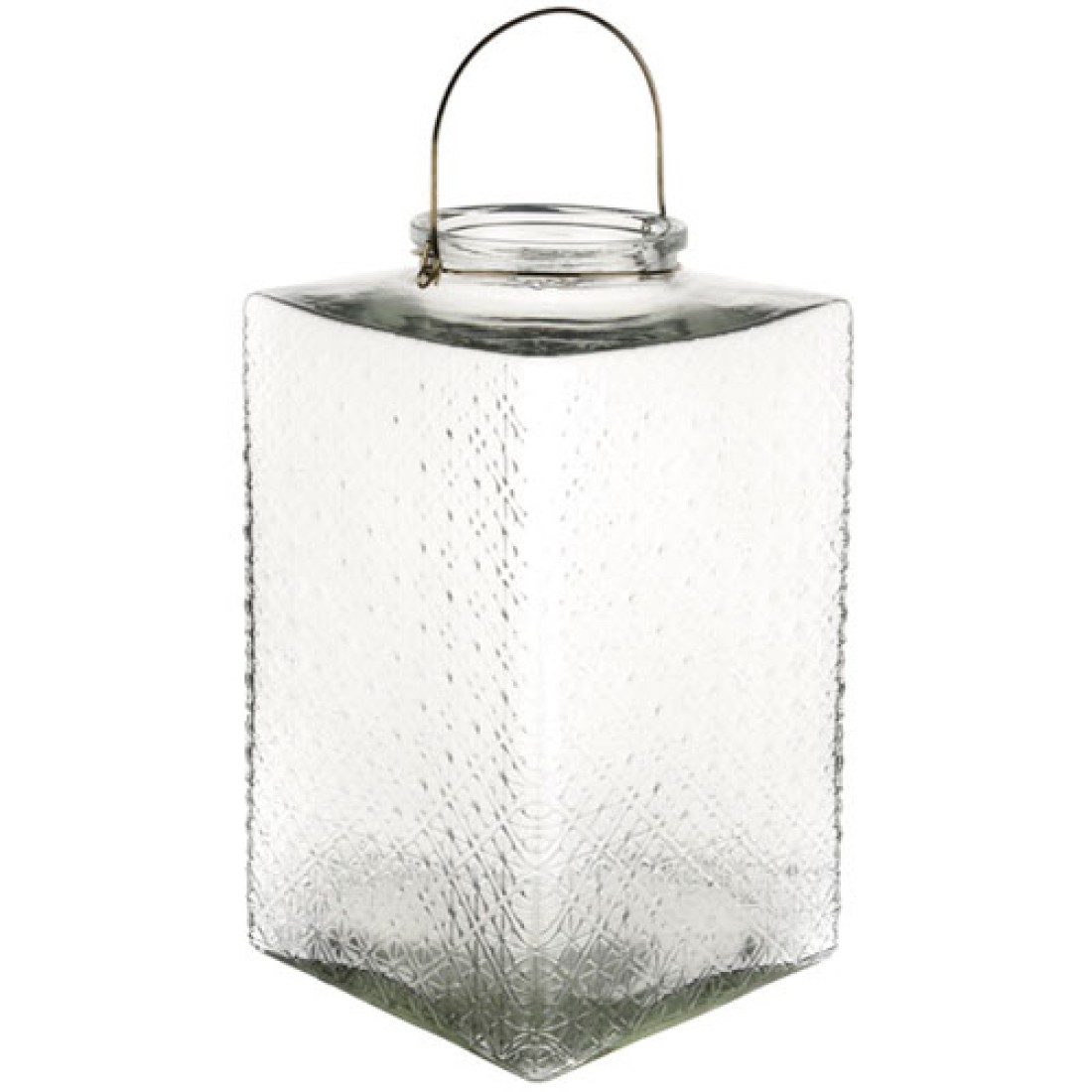 Large Pressed Glass Hurricane Lantern Clear 35cm Hurricane Lamps